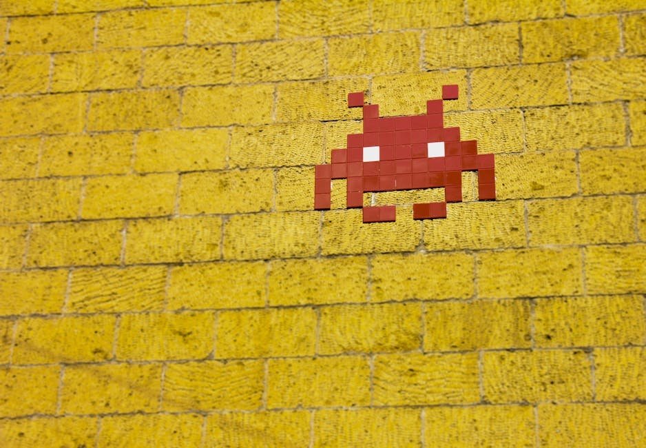 Space Invaders Pixel Art Doormat